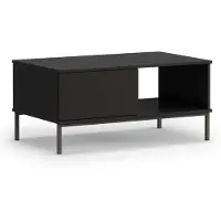 AX Living Wohnzimmer tisch Queba QT02 – 100cm Breite, Modern Schwarz