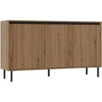 AX Living Sideboard Bodrum Kommode 3 Türen 149 cm Eiche Evoke