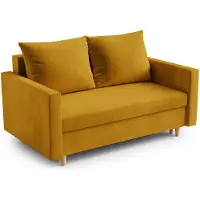 AX Living Sofa Modern Shurton 155 cm Honiggelb – Elegante 2-Sitzer