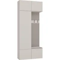 3Xeliving Kleiderschrank, Kaschmir / Beige, 100 x 238 x 35 cm