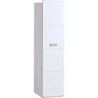 Minio , Kleiderschrank "LORETO 2", Schrank, Weiße / Nash Eiche Farbe