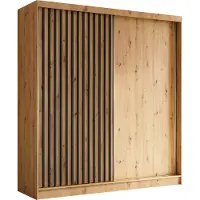 AX Living Cabinio Schwebetürenschrank Artisan 200cm mit Lamellen