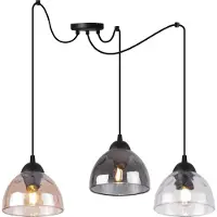 Light11 HOME Venice Spider Hängelampe 3 Flache Gemischte Lampenschirme E27