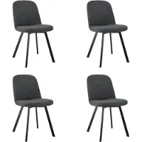 Zelurxx 4er Set Esszimmerstühle Bouclé Stoff, Ruhig und elegant, gutaussehend, aber nicht auffällig, Vielseitiger Stil, Ergonomisch