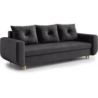AX Living Cheriton Schlafsofa Modern 222 cm Dunkelgrau mit Schlaffunktion