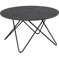 Zesso Smuk Couchtisch Ø 80 cm Sabrina Marmor Schwarz