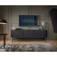 Sonstiges TV- Lowboard, Schwarz, mit gefrästen Fronten, 168cm breit - Eleganz in jedem Detail
