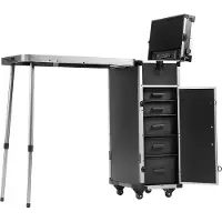 Sweiko Professionelle Make-Up Zug Fall Aluminium Kosmetik Fall Mit Werkbank
