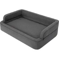 Stanis³aw Jurga Hundebett, Möbel für Tiere, Katzenbett, Abnehmbar Bezug, Hundekorb, Hundekissen, Hundeliege, Schlafplätze, Hundesofa, Graphit, XXL: 117x79 cm