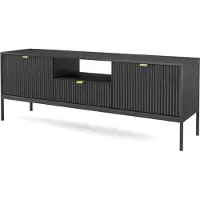 AX Living Lowboard TV Eternas 154 cm modernes Design, Schwarz
