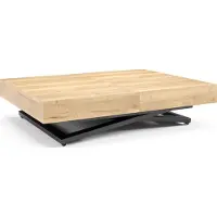 FURNLUX Couchtisch Sanna U Beige 80cm / Hauptfarbe: Beige / Abmessungen: 80 x 80 x 200 cm