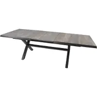 In And OutdoorMatch Ausziehtisch - Kreuzbein - 204/264x102cm - Aluminium