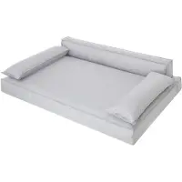 Stanis³aw Jurga Hundebett, Haustiermatratze, Katzenbett, Hundekissen, Hundekorb, Hundesofa, Liegeplatz für Hund, Orthopädische, Möbel, Grau, 120x77 cm