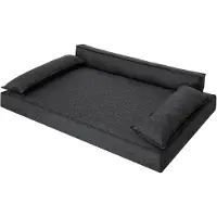 Stanis³aw Jurga Hundebett, Haustiermatratze, Katzenbett, Hundekissen, Hundekorb, Hundesofa, Liegeplatz für Hund, Orthopädische, Möbel, Schwarz, 78x54 cm