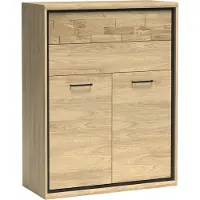 Minio Hochkommode 92 cm mit Dekorplatte COMO 6 Natural Hikora Farbe
