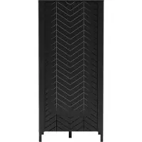 MINIO go for it , Kleiderschrank „MONZA“ 90 cm, zwei Türen, fünf Einlegeböden, ein Kleidungskegel, Schwarz