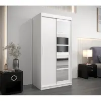 Minio Kleiderschränk 100 cm ROMA 1 Weiß