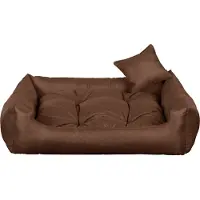 POOM Hundebett CODURA – Robuste Hundeliege aus strapazierfähigem Stoff, langlebiges Hundekissen in hoher Qualität (3XL – 130x110 Hellbraun)