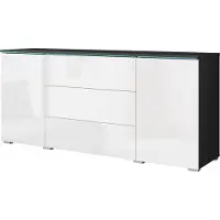 MINIO go for it , Kommode "VEVE", 150 cm, matera/weiss glanz Farbe