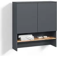 Livinity Waschmaschinenschrank Paolina Anthrazit/Goldkraft Eiche 93.6 x 100.4 cm, Model 57397