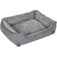 In And OutdoorMatch Hundekissen Marlon - Grau - Hundebett 90x75x25cm - Waschbar - Weich - Orthopädisches Hundekissen