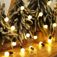 Rosikey Weihnachtsbeleuchtung Innen, 3M 20 LED Weihnachtskugeln Lichterkette Batterie, Weihnachtsbaum Partylichterkette Garten Hochzeit Weihnachtsgeschenke