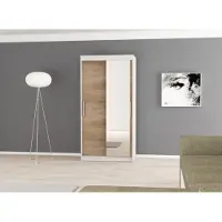 Minio Kleiderschränke TOKYO 2 120 cm Weiße / Sonoma