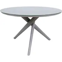 In And OutdoorMatch Tisch - Ø120x74 cm - Aluminium Beige - Keramik