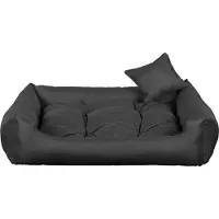 POOM Hundebett CODURA – Robuste Hundeliege aus strapazierfähigem Stoff, langlebiges Hundekissen in hoher Qualität (3XL – 130x110 Anthrazit)