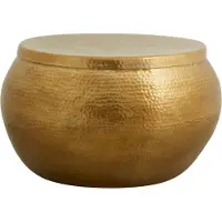 FURNLUX Couchtisch Akia Gold 71cm / Hauptfarbe: ERROR / Abmessungen: 71 x 71 x 42 cm