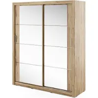 MINIO go for it ,Kleiderschrank, Schiebetürschrank,"ARTI 3", 180cm, Shetland Eiche Farbe