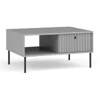 AX Living Couch Tisch Irelis 87 cm Grau mit Ablage