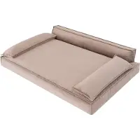 Stanis³aw Jurga Hundebett Hundesofa Hundekissen Hundekorb Hundecouch Tierbett Haustierbett Korb Couch Sofa Bett, leichte Reinigung, Beige, Größe XXL: 120x77 cm