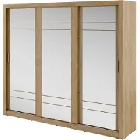 MINIO go for it , Kleiderschrank, Schiebetür, 250cm,"ARTI 2", Shetland Eiche Farbe