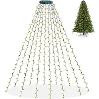 Mormark 2m Energieeffiziente LED Lichterkette für Weihnachtsbaum mit Glitzereffekt
