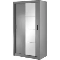 MINIO go for it , Kleiderschrank, Schiebetürschrank,"ARTI 6", 120 cm, Grau Farbe