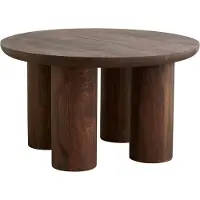 FURNLUX Couchtisch Helin Braun 70cm / Hauptfarbe: Braun / Abmessungen: 70 x 70 x 40 cm