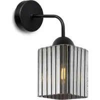Light11 HOME Wandleuchte Riffle schwarz 1-flammig mit graphitfarbenem Würfelschirm E27 – moderne Wandlampe für stilvolle Räume