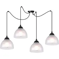 Light11 HOME Venice Spider Hängelampe 4 Flache Milchlampen E27