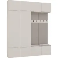 3Xeliving Kleiderschrank, Kaschmir / Beige, 200 x 238 x 35 cm