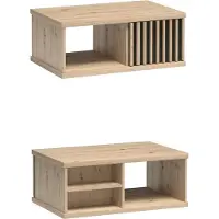MINIO go for it , Couchtische "CALI 8", Lamellen, Artisan Eiche / Schwarze Farbe
