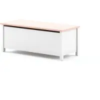 MINIO go for it , MIA Aufbewahrungsbox – Stauraumtruhe mit Klappe, Weiß/Rosa