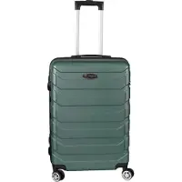 H4L Koffer Trolley Reisekoffer Hartschalenkoffer ABS Grün 44x27x64cm 4 Rollen