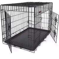 In And OutdoorMatch Hundebox XXL Deluxe Yvar - Bank für Hunde - Faltbar - Schwarz - 106x70x77cm