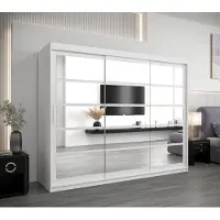 Minio Kleiderschränk 250 cm ROMA 2 Weiß