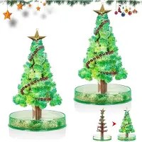 Mc star 2X Magic Growing Crystal Christmas Tree, Mini Magische Weihnachtsbaum Künstlich, Weihnachtsdekorationen Kristall Papierbaum für Kinder,