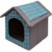 Stanislaw Jurga Hundehütte mit Hundebett für Innen & Außen – faltbar, wetterfest - 38x32 cm - Dach mit Reißverschluss | PillowPrim