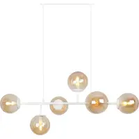 Light11 HOME Siena Weisse Deckenleuchte 6Pl Honig E14 Lange Arme