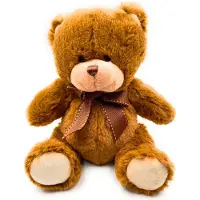 Onwomania Plüschtier Stofftier Kuscheltier Teddy Kuscheltier Teddybär 2fach Höhe 21 cm Braun