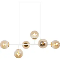 Light11 HOME Siena Deckenleuchte Weissgold 6Pln Honig E14 Lange Arme